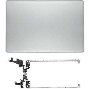 WANGHUIH Lcd-achterklep bovendeksel onderste behuizing scherm scharnieren scharnier compatibel met Dell Inspiron 15 5570 5575 laptop (zilver A+H)