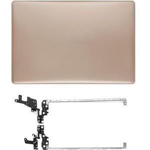 WANGHUIH Lcd-achterkant bovendeksel onderste behuizing scherm scharnieren scharnier compatibel met Dell Inspiron 15 5570 5575 laptop (rose goud A+H)