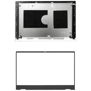 WANGHUIH Top Deksel 15.6"" LCD Achterkant Voorkant Trim Scherm Scharnieren Compatibel met ASUS Vostro 7500 V7501 V7500 Laptop (zilver A+B)
