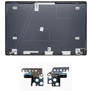 WANGHUIH Bovenste deksel LCD-achterkant voorkant scharnieren scharnier compatibel met MSI Summit E14 MS-14C4 14C1 14C2 laptop (zwart A+H)