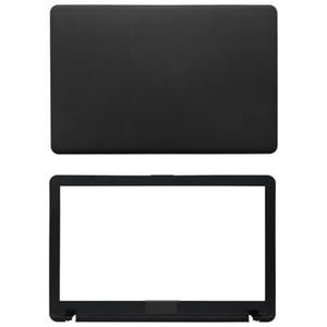 WANGHUIH LCD Achterkant Deksel Trim Bezel Scherm Scharnieren Compatibel met ASUS X540L X540LA X540LJ X540U X540S X540SA X540SC Serie (zwart A+B)