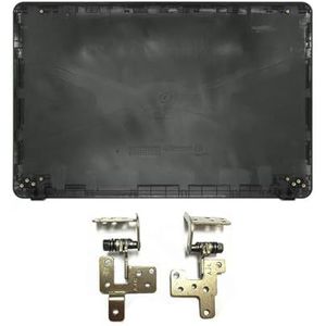 WANGHUIH LCD Achterkant Deksel Trim Bezel Scherm Scharnieren Compatibel met ASUS X540L X540LA X540LJ X540U X540S X540SA X540SC Serie (zwart A+H)