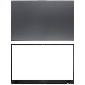 WANGHUIH 15,6"" LCD Achterkant/Voorkant/Scharnieren Compatibel met ASUS Vivobook 15 F512 F512D F512DA F512J F512JA F512U-serie (grijs A+B)