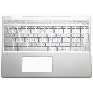 Palmrest Upper Case with Backlit Keyboard UK/IT Italiaans/FR Frans Compatibel met HP 15-BP 15M-BQ TPN-W127 Zilver (It version)
