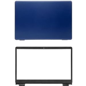 WANGHUIH 15,6 inch LCD-achterklep voorpaneel handsteun bovenste onderste behuizing scharnieren compatibel met Dell Inspiron 15 5000 5593 laptop (blauw A+B)