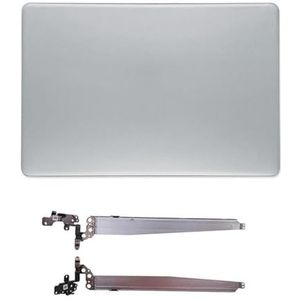 WANGHUIH 15,6 inch LCD-achterklep voorpaneel handsteun bovenste onderste behuizing scharnieren compatibel met Dell Inspiron 15 5000 5593 laptop (zilver A+H)
