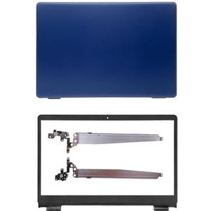 WANGHUIH 15,6 inch LCD-achterklep voorpaneel handsteun bovenste onderste behuizing scharnieren compatibel met Dell Inspiron 15 5000 5593 laptop (blauw A+B+H)