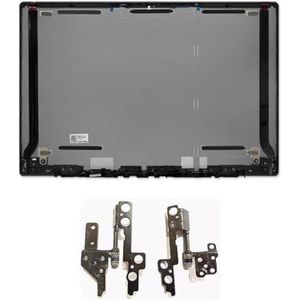WANGHUIH LCD-achterklep achterdeksel + schermscharnieren compatibel met Lenovo Ideapad S540-15 S540-15IWL S540-15IML laptop (grijs (niet volledig scherm))