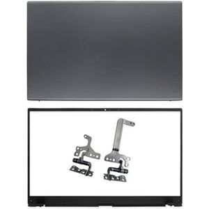 WANGHUIH LCD Achterkant Bovendeksel/Voorkant/Schermscharnieren Compatibel met ASUS Vivobook 15 F512 F512D F512DA F512J F512JA F512U (grijs A+B+H)