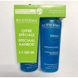 Bioderma Sebium Schuimende gel 2x 500ML DUO PROMO