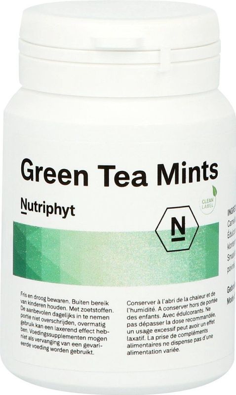 Nutriphyt Green tea mints 120 tabletten