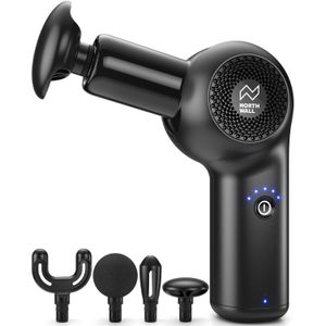 Northwall Massage Gun Mini - Massage Pistool Inclusief Koffer en 5 Opzetstukken incl. Warmte Massagekop - Krachtig en Draadloos Sport en Relax Massage Apparaat