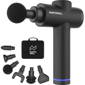 Northwall Massage Gun Professioneel Prime - Massage Pistool Inclusief Koffer en 6 Opzetstukken - Krachtig en Draadloos Sport en Relax Massage Apparaat - Massageapparaten