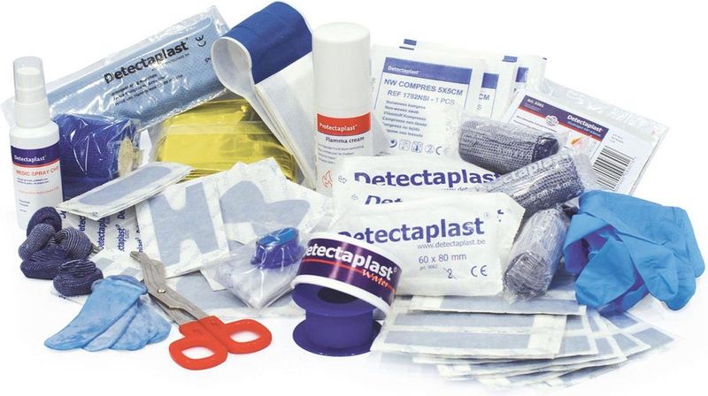 Elastische Pleisters - Blauw - Diverse Afmetingen en Verbanden - Inclusief Toebehoren