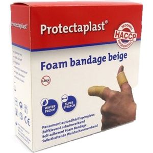 Protectaplast - rol zelfklevend schuimverband - beige - 3 x 450cm.