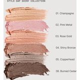 Les Couleurs de Noir Oogschaduw Ogen Stylo Oap WP 02 Pink Metal