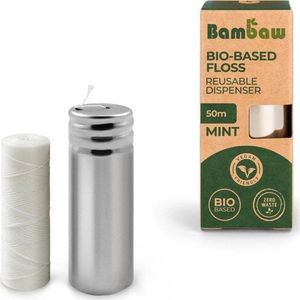 Flosdraad - 50 Meter - Natuurlijk - Roestvrijstaal Dispenser