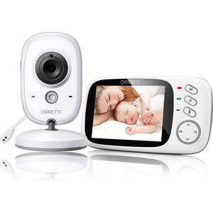Orretti® V8 Babyfoon met camera - EXTRA batterij inbegrepen - Nederlandse Handleiding - Groot LCD scherm - Sterk Zendbereik - Upgrade Versie