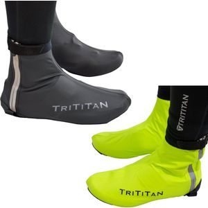TriTiTan Professional Water/windproof Cycling Shoe Covers - Fiets Overschoenen - Fluo Geel - XL