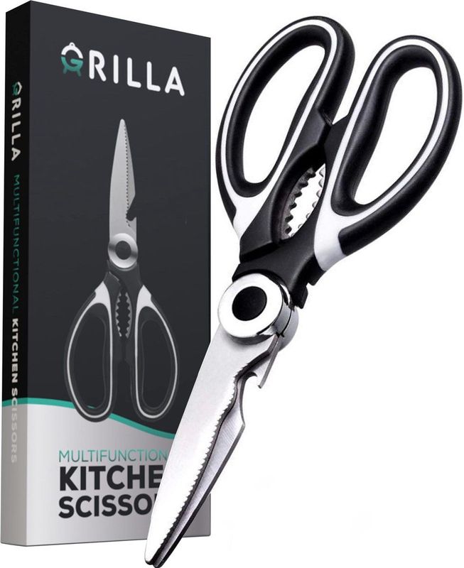 Grilla - Professionele Keukenschaar - Zwart - Vaatwasserbestendig - RVS