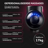 Northwall Massage Gun Professioneel PRO - Massage Pistool Inclusief Koffer en 6 Opzetstukken incl. Eikenhouten Massagekop - Krachtig en Draadloos Sport en Relax Massage Apparaat
