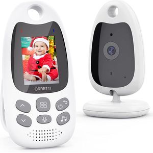 Orretti® V7 Babyfoon met camera - Babyfoon met camera 2.0 inch babyfoon met camera, Babyfoon video en audio met nachtzicht en slaapliedjes - VOX-functie Intercomfunctie - Temperatuurbewaking