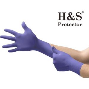 H&S PROTECTOR - Nitril handschoenen - Wegwerp handschoenen - Violet - S - Poedervrij - 100 stuks