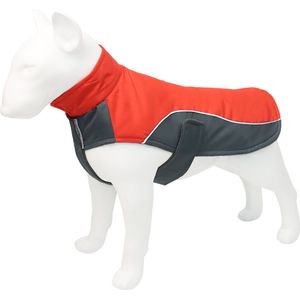 Regenjas Hond - Hondenjasjes Voor Hondjes- Winterjas - Waterdicht - Reflecterend - Afwasbaar - Kleur : Rood - Maat : Small