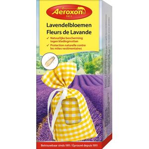 Aeroxon – Lavandelbloemen tegen motten - Mottenval – Mottenval kledingmotten – Motten bestrijden – Mottenballen – Aangename geur
