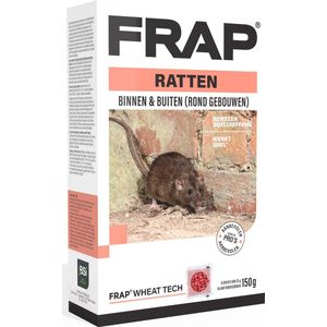 FRAP – Graanlokaas tegen ratten – Muizengif - Rattengif – Rattenvergif – Muizenvergif - Binnen & Buiten – 150g