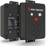 Pest Protest Marterverjager - Op Auto accu, 12V of Batterijen - Ultrasone Marter Verjager - Outdoor Ongedierte Verjagers - Anti Steenmarter voor Binnen en Buiten - Marterverjagers