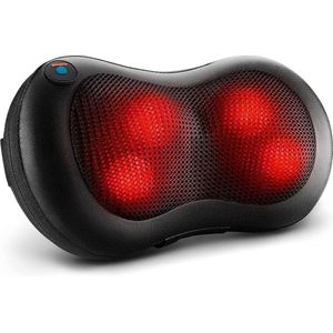 Omnium - Shiatsu Massagekussen - Portable - Massage Apparaat - Nekmassage Apparaat met Warmtefunctie