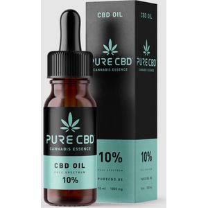 Pure CBD olie full spectrum 10% 1000mg - Swiss Quality - cannabis olie - spierpijn - depressie - burnout -slaap – gezondheid