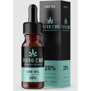 Pure CBD olie full spectrum 20% 2000mg - Swiss Quality - cannabis olie - spierpijn - depressie - burnout -slaap – gezondheid