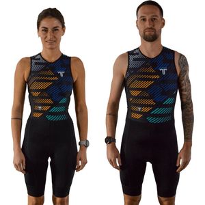 TriTiTan Pro Sleeveless Trisuit Tropical Stripes Unisex - Trisuit - 2XL