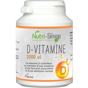 Nutri-shop Vitamine D 2000 UI - 180 capsules