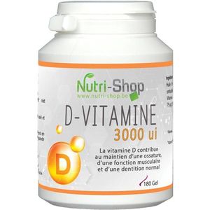 Nutri-shop Vitamine D 3000 UI - 180 capsules