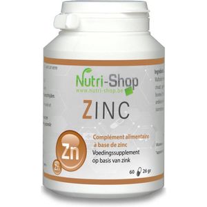 Nutri-shop Zinc - ZINK en vitamine B6 - 60 capsules