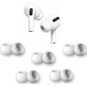 Oordopjes geschikt voor Apple Airpods Pro - Airpods Pro tips - Airpods Pro vervanging tips - 5 paar oordopjes geschikt voor Airpods Pro - Small / Wit