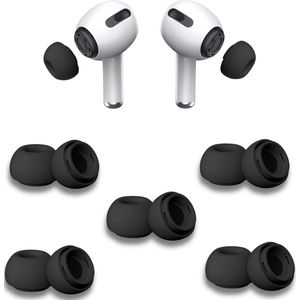 Oordopjes geschikt voor Apple Airpods Pro - Airpods Pro tips - Airpods Pro vervanging tips - 5 paar oordopjes geschikt voor Airpods Pro - Medium / Zwart