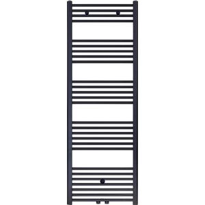 Klea Handdoekradiator Middenonderaansluiting 1400x600mm 754 Watt Geborsteld Mat Zwart