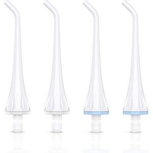 Bintoi® iSonic OptiFloss F600 - Waterflosser Opzetstukjes - Jet Tips - Vervangingsset voor Flosapparaat - 4 Stuks - Wit