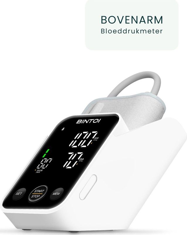 Bintoi - BX400 - Bloeddrukmeter - Bovenarm - Incl. Opbergtas en Batterijen - 2 Gebruikers