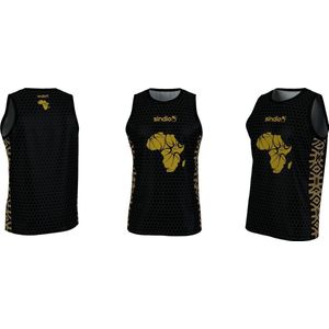Sindio Afro Jersey Basketbal - Zwart - XL
