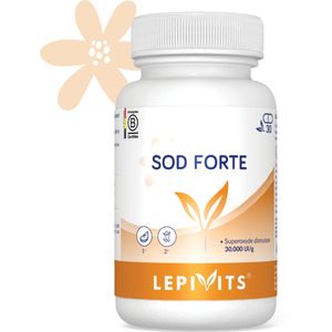 SOD Forte | 30 plantaardige capsules | Superoxide Dismutase | Antioxidant | Natuurlijke Kruidenextracten | Made in Belgium | LEPIVITS