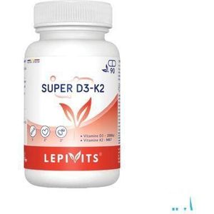 Vitamine D3 + K2 - 2000 IE - Natuurlijke Vorm - Synergetische Werking