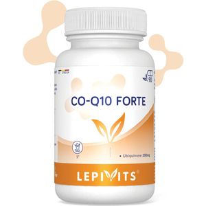 Co-Q10 Forte 200mg | 90 plantaardige capsules | Draagt bij tot een normaal celmetabolisme | Made in Belgium | LEPIVITS