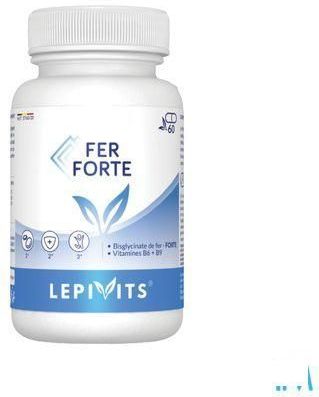 Mineralen - IJzerbisglycinate - Geactiveerde Vitamine B6 en B9 - 60 Capsules