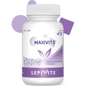 MaxiVits | 30 plantaardige capsules | Vitaminen en mineralen die essentieel zijn voor het behoud van een goede gezondheid bij mannen en vrouwen | Made in Belgium | LEPIVITS