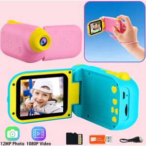 Digitale Videocamera voor Kinderen | 2.4 Inch LCD scherm | Speelgoed Foto Camera - Blauw